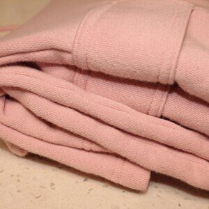 PINK FLEECE WIDE-LEG CARGO SWEATPANTS
